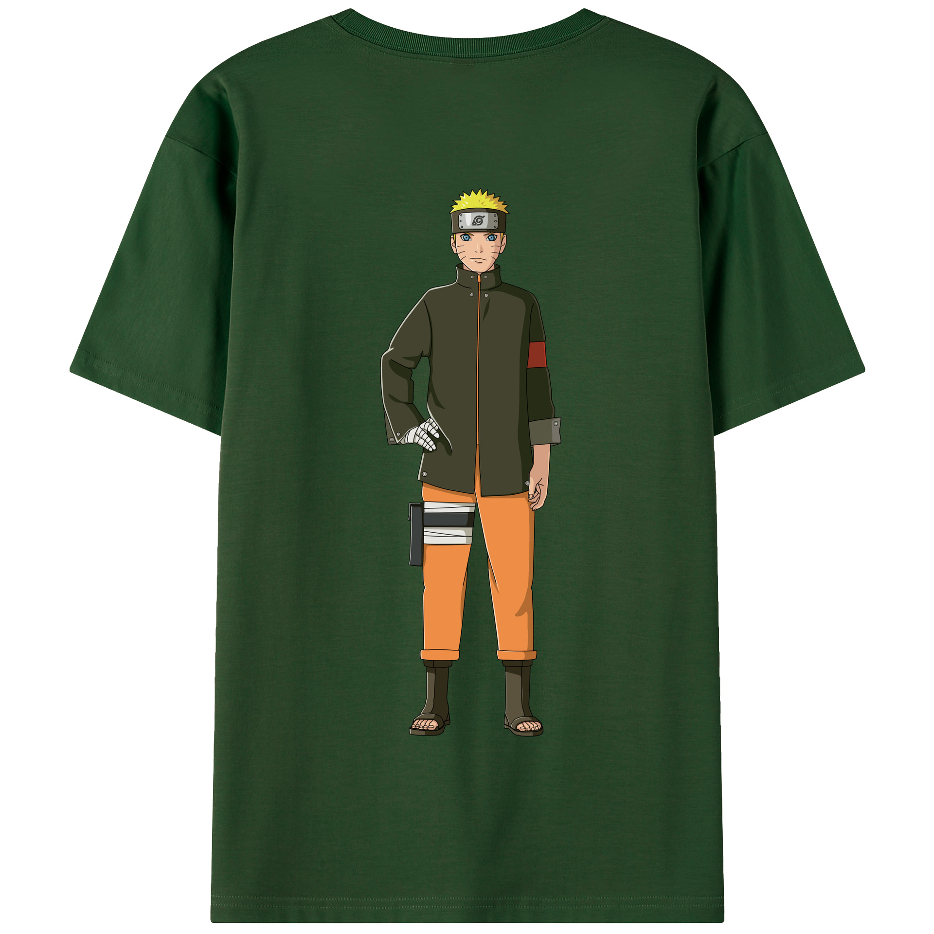 （画像用） NARUTO -ナルト- うずまき ナルト Uzumaki Naruto 綿100％半袖Tシャツ（背面プリント）